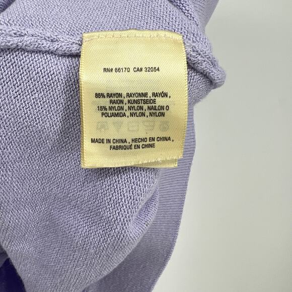 Anthropologie Rambuteau Lavender Purple V Neck Surplus Sweater Shell Medium - Picture 7 of 12